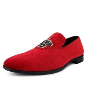 NEW AMALI men's crown loafer in red